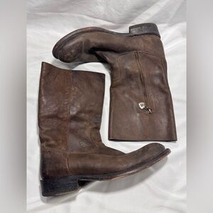 ARIAT MEN’S WESTERN‎ SIDE ZIP ROUND TOE BOOTS SIZE 9.5